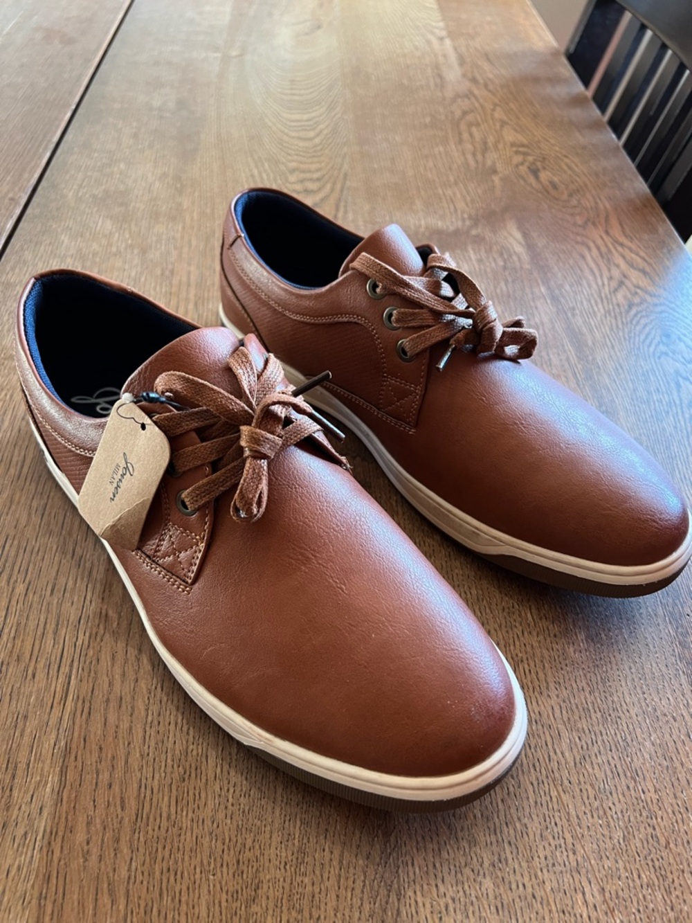Men's Brown Casual Slip-On Loafers with Lace Detail